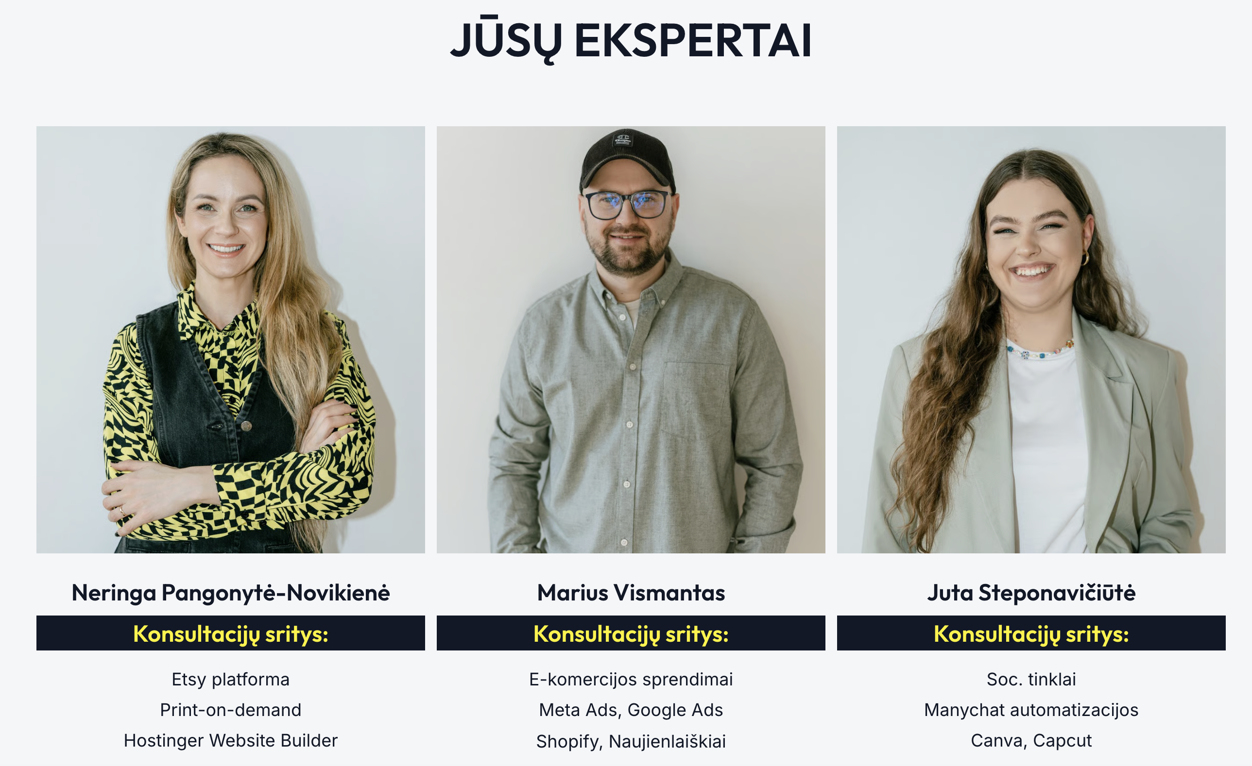 noriu daugiau lektoriai ekspertai verslo konsultacijos