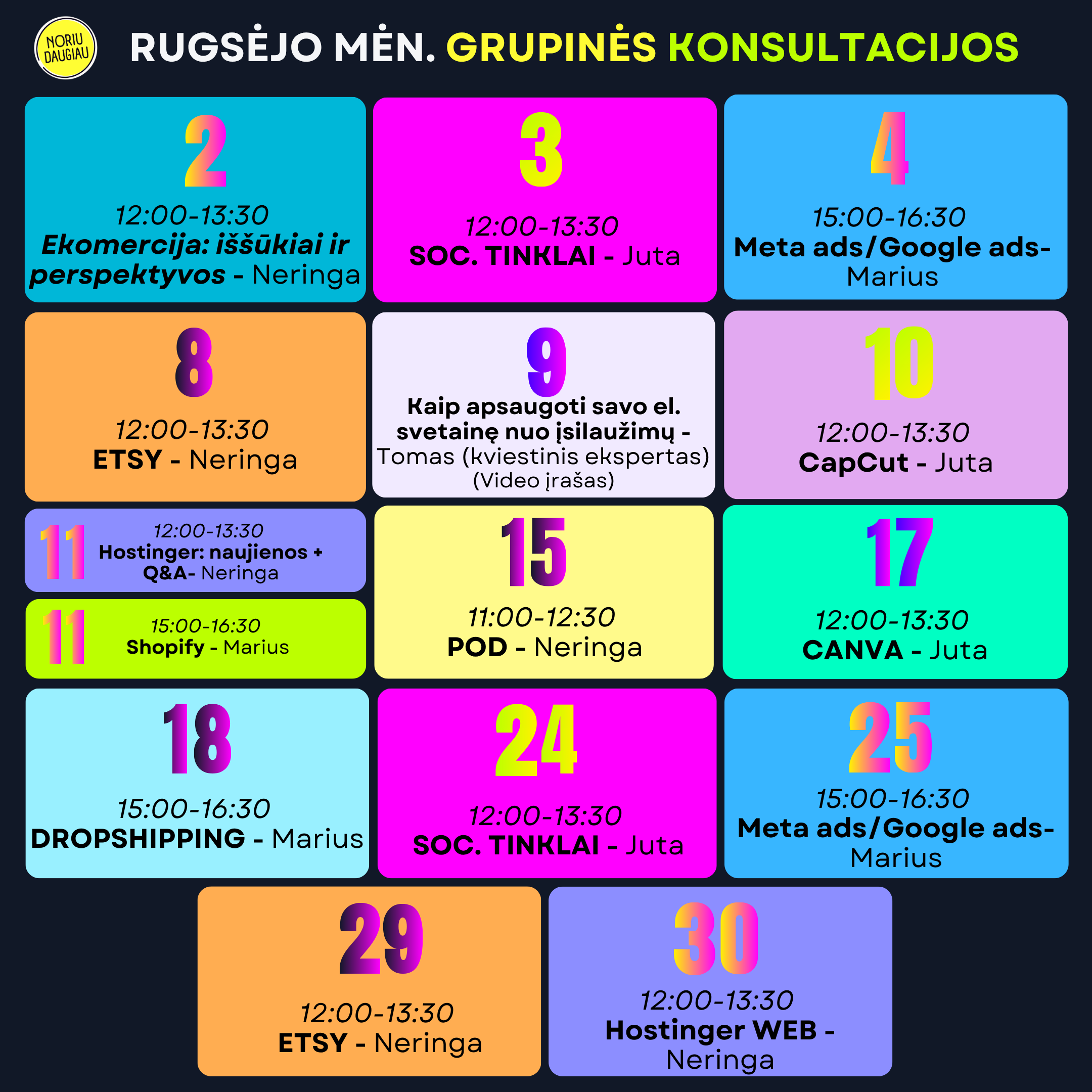 noriu daugiau paskaitos konsultacijos verslo konsultacijos