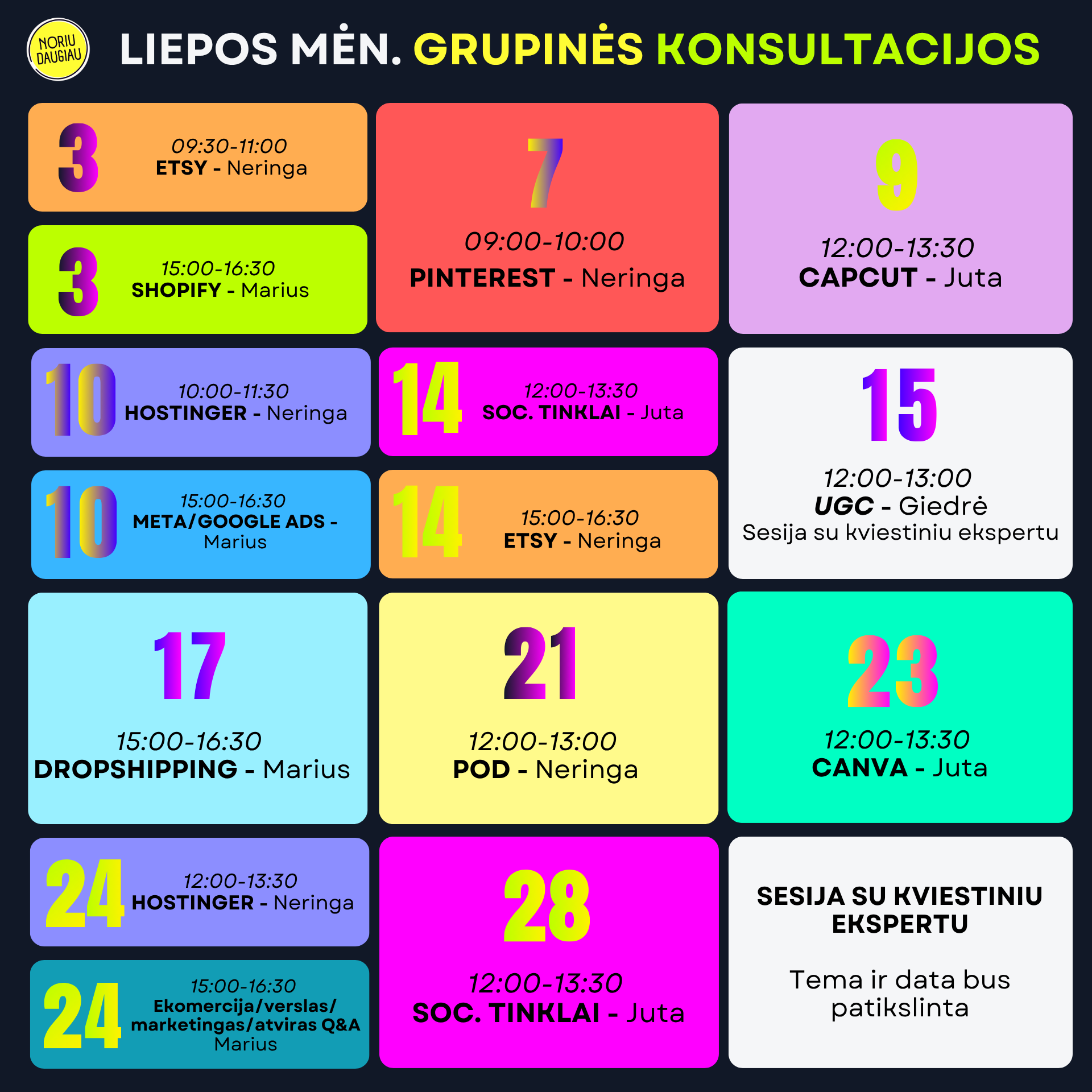 noriu daugiau paskaitos konsultacijos verslo konsultacijos